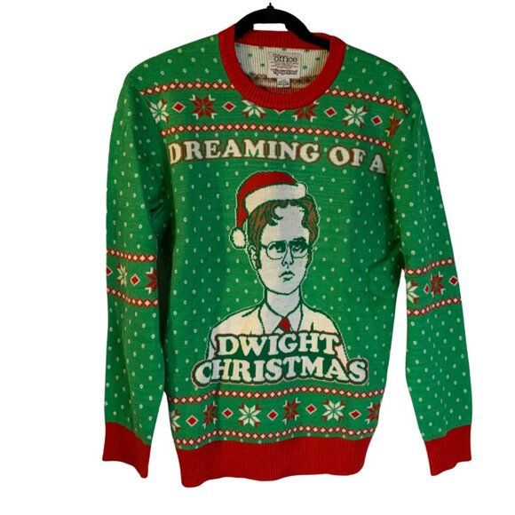 Tipsy Elves Men's The Office Dwight Ugly Christmas Sweater Size M Holiday Party - Picture 1 of 8